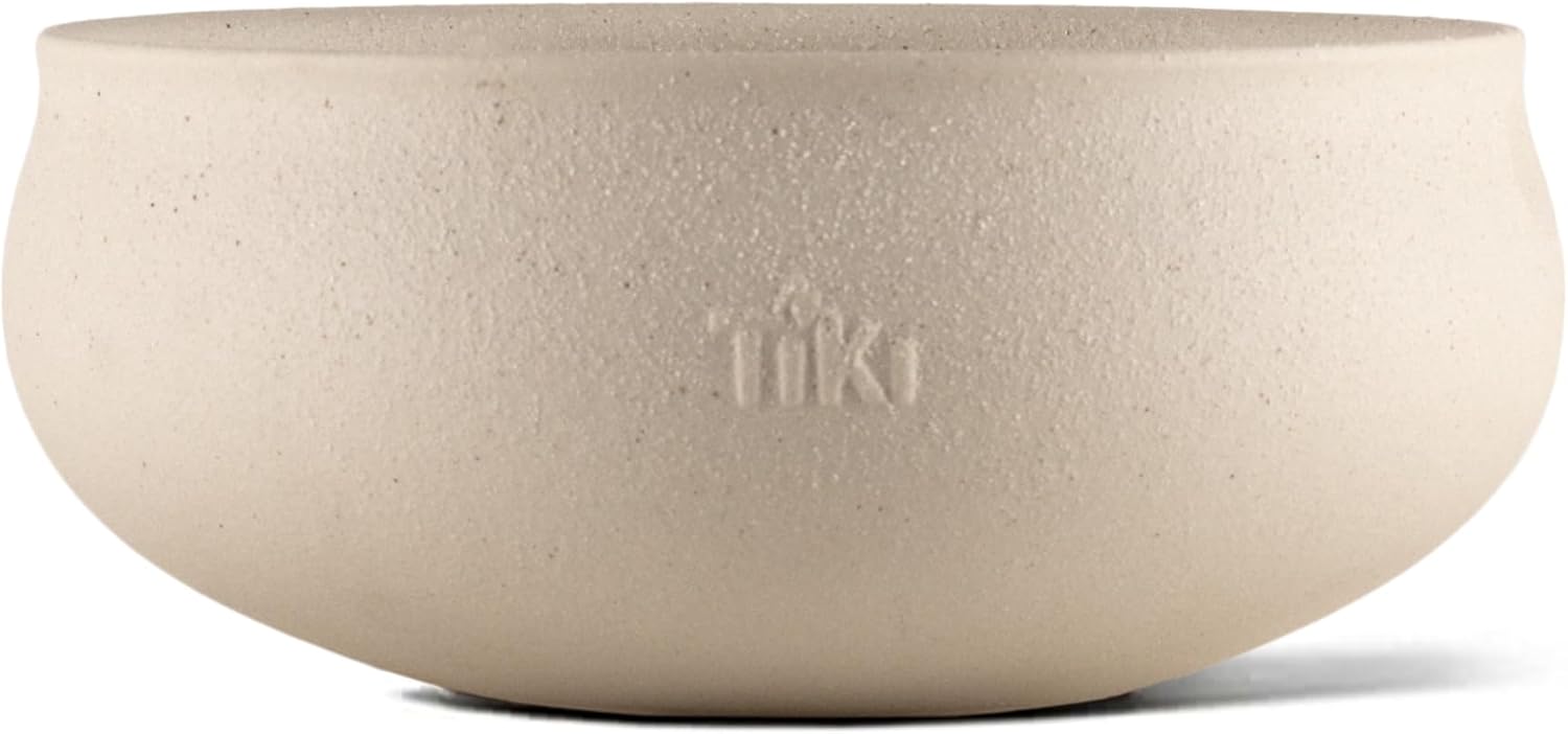 TIKI Citronella Candle 2-Pack – 7-Inch White Wax Bowl with Concrete Finish – Outdoor Decorative Candles for Patio, Deck, Garden, Backyard & Camping
