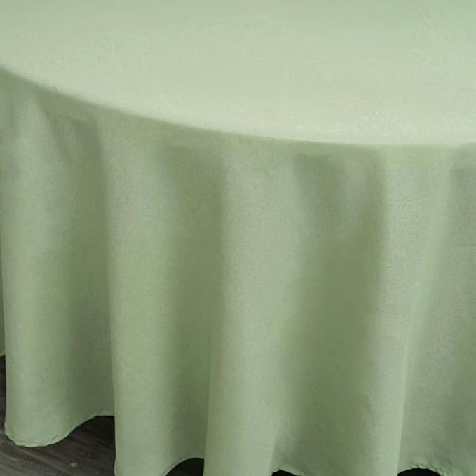 Efavormart Round Tablecloth, 108 Inch Stain & Wrinkle Resistant Washable Table Cloth, Decorative Polyester Fabric Table Cover for Banquet, Wedding, Dining- Sage Green