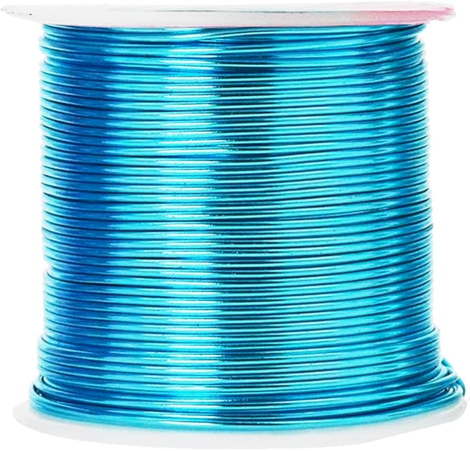 Mandala Crafts 18 Gauge Anodized Aluminum Craft Wire for Jewelry Making - 450 FT Colored Flexible Silver Lavender Purple Pink Ice Blue Turquoise Wire - Bendable for Bonsai Armature Crafting Sculpting