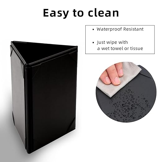 Menu Covers - Set of 10 Double-Sided Table Tent Cards for Restaurant, Dinner Party, and Bar Menus - Includes Bill Holder and Reserved Seating Signs - Easy to Clean and Foldable (10, 5"x7"Trifold)