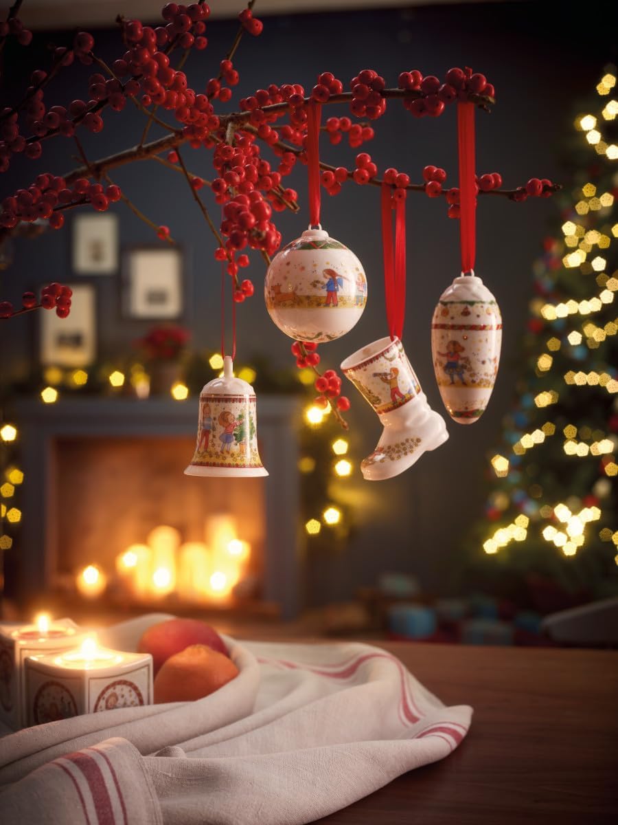 Hutschenreuther Porcelain Ball 2024 Christmas Lights 6 cm Christmas Bauble Porcelain Multi-Coloured