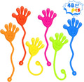 Sticky Hands Bulk 48 PCS Party Favors for Kids 4-8 8-12 Stretchy Sticky Hand Toy Goodie Bag Stuffers Filler Treasure Box Toys Classroom Prizes Back to School Gifts for Students Birthday Party Supplies
