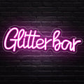 Glitter Bar Neon Sign,Bar Signs for Home Bar Decor,Led Bar Sign for Wedding,Birthday Party,Music Festival,Bachelor Party,Halloween, Christmas Decoration,Best Gift for Boys and Girls