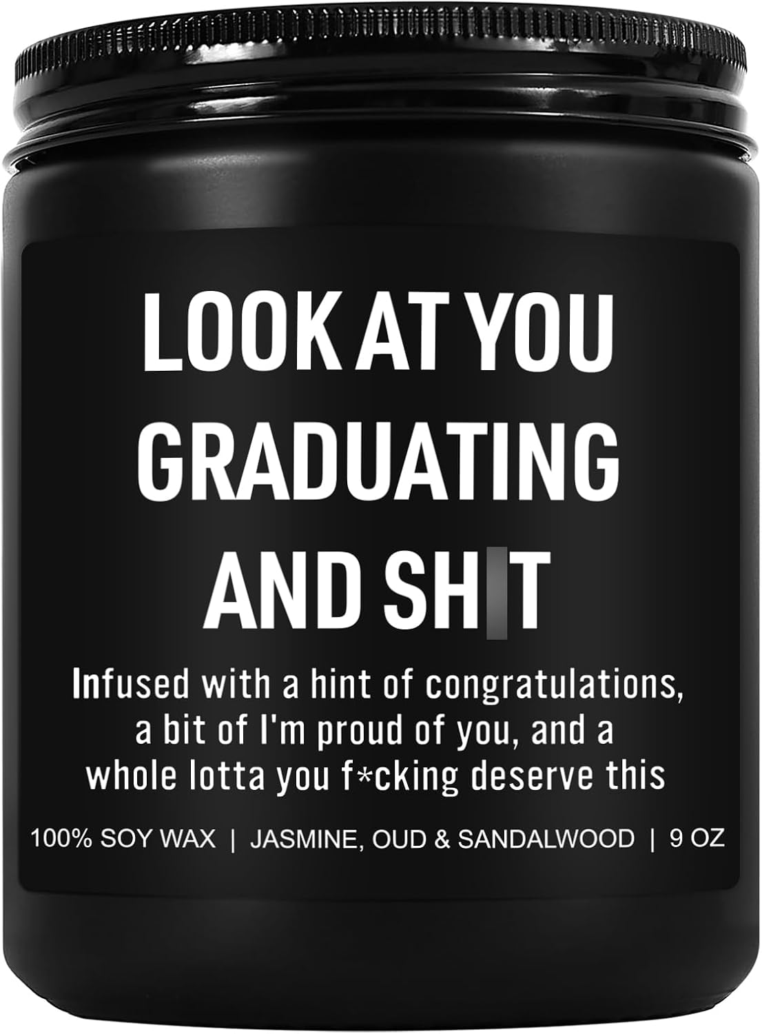 Younift Funny Grad Candle, 2026 Graduation Gifts for Her, Him - College, High School, Masters Degree, Phd, Law School, Nursing & Nurse Graduation Gifts for Women, Men - 9 oz