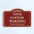 Custom Decorative Outdoor Metal Signs, Personalized Aluminum, Customized Driveway Signs, Waterproof Made In USA, Design 1 Red Brick 24x18 In
