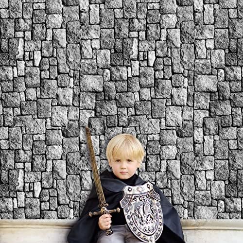 Irenare 16 Pack Stone Wall Tablecloths Plastic Rock Medieval