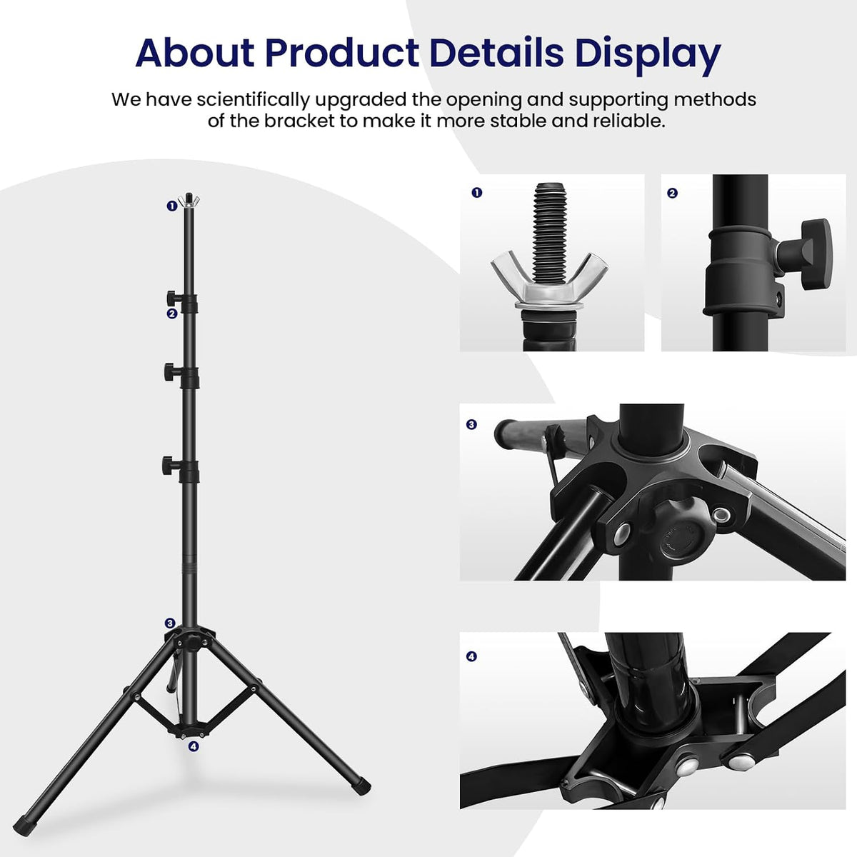 Jiang&Rong Portable Reverse-Folding Backdrop Stand Kit 10ft x 6.5ft(W x H)