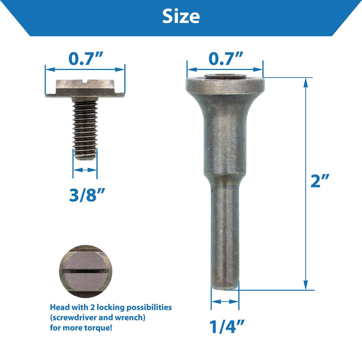 TJR© Mounting Mandrel for Cut-Off Wheels - Versatile 3/8-inch Arbor Hole and ...