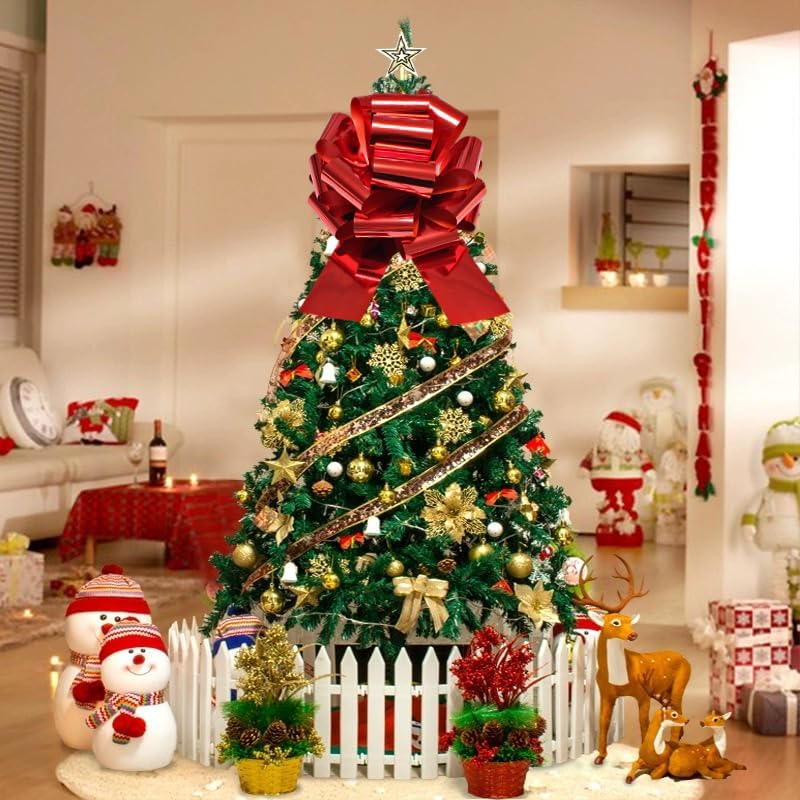 14 Inch Big red Bow,1Pcs Big Bow for Present,Big Gift Bow for appliances,Bikes,Table Decorations and Party Events (Red)