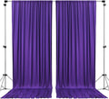 AK TRADING CO. 10 feet x 8 feet IFR Polyester Backdrop Drapes Curtains Panels with Rod Pockets - Wedding Ceremony Party Home Window Decorations - Purple