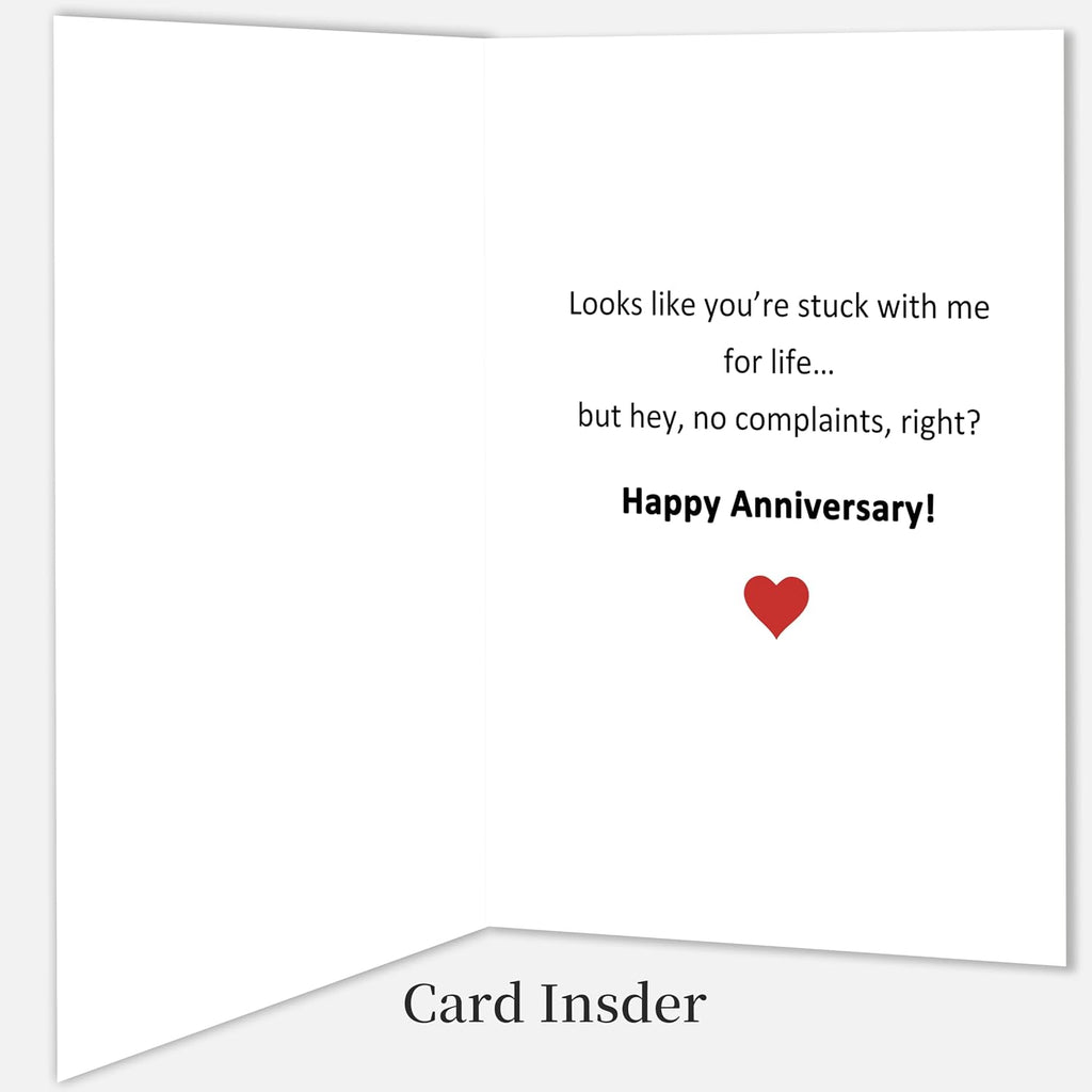Funny 1st Anniversary Card,1 Year Anniversary Card Gifts for Boyfriend Girlfriend Him Her,One Year Wedding Anniversary Cards Gifts for Husband Wife Women Men Couples