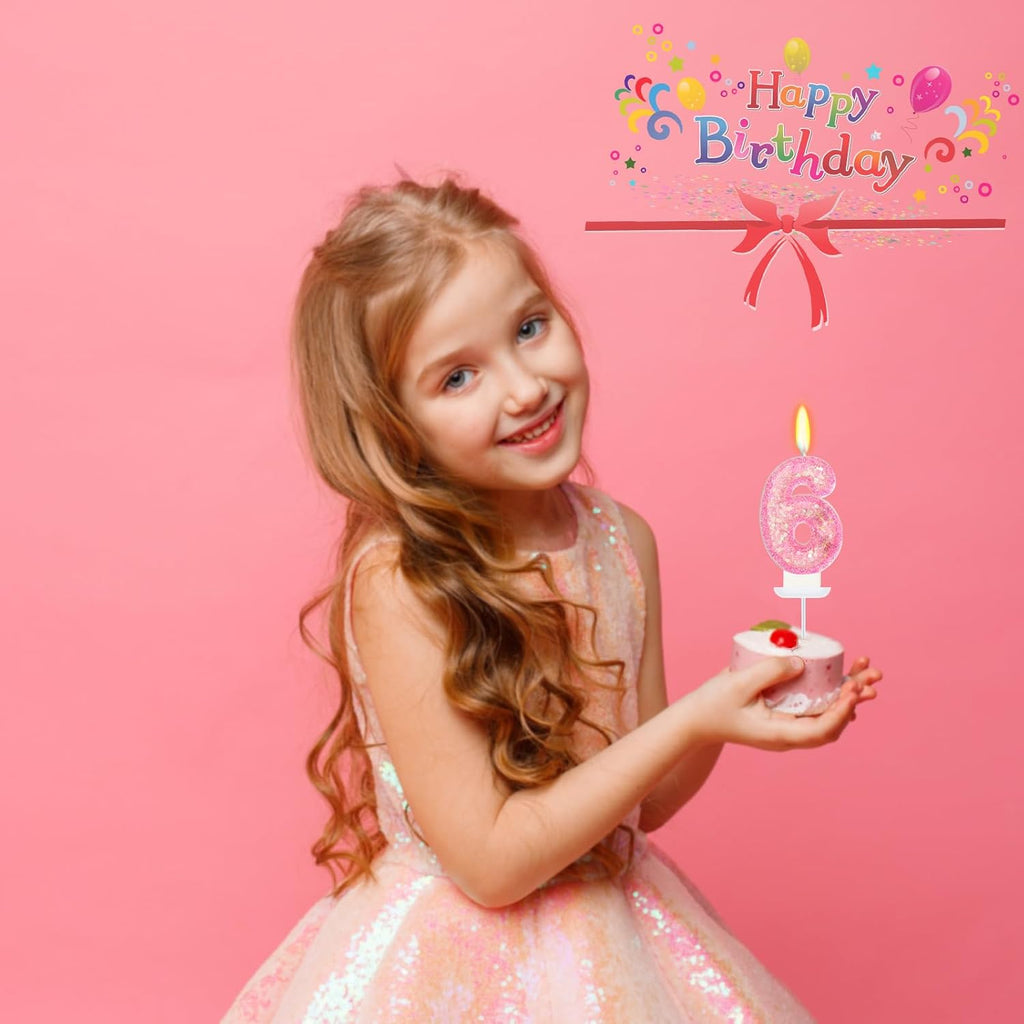 Number 6 Butterfly Birthday Candle, Cake Topper, Party Decor