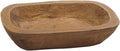 Fenteer Wooden Dough Bowl for Candle Making, Hand Carved Solid Wood Catchall Tray, Rustic Centerpiece for Kitchen Counter and Dining Table, 9.8x5.9 in