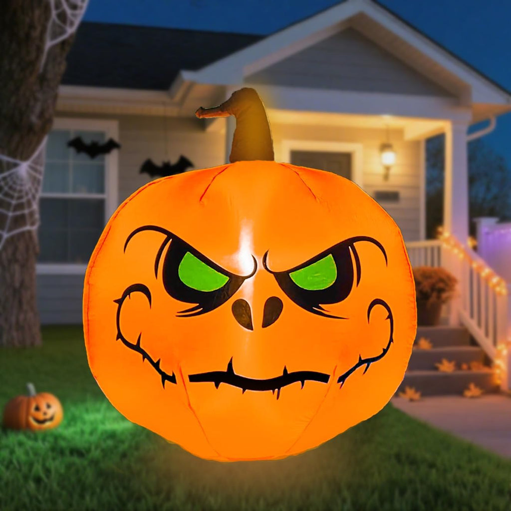 4ft halloween inflatable pumpkin with build-in led lights, main product view