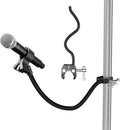 Gooseneck Microphone Stand,19.69" Flexible Adjustable Arm Super Crab Clamp Mic Clip 3/8"-16 to 5/8"-27 Adapter Mount,Compatible with Shure/Fifine / AT2020 / Pyle/Blue Snowball/Razer
