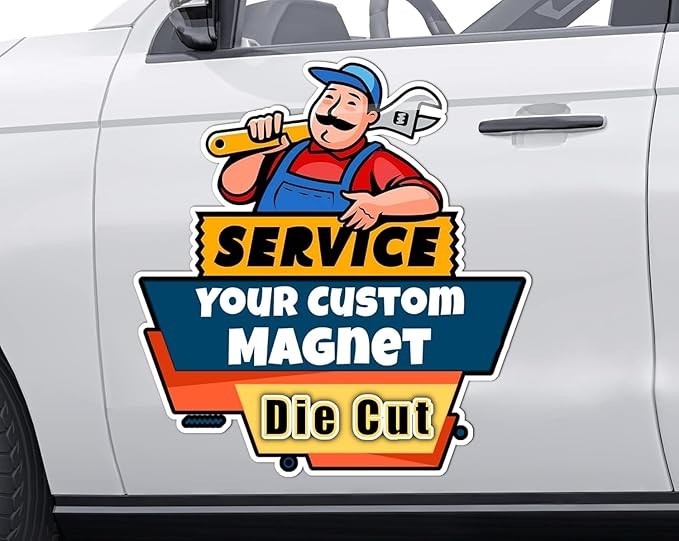 Personalized Car Magnet Sign | Customized Logo for Your Car Van Truck | Advertise Your Business | Professionally Printed | Photo Text