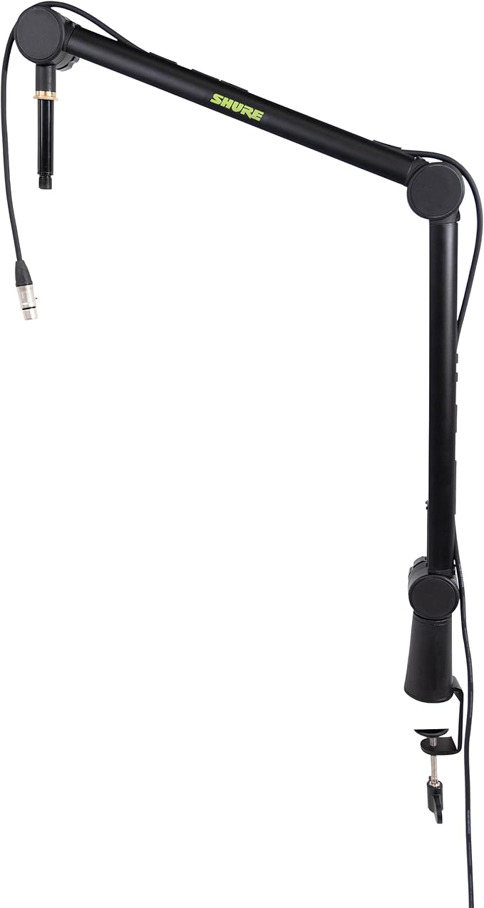 Shure by Gator Deluxe Articulating Desktop Podcasting Mic Boom Arm with Cable Management Channel; (SH-BROADCAST1)