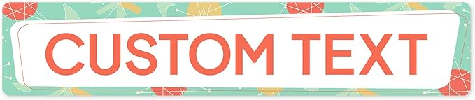 Custom Sign, Custom Street Sign, 11 Font Colors, 13 Font Styles, 4 Hole Options, 22 Sizes, 6x30 Inches, Rust Free DiBound, Fade Resistant, Made in USA by My Sign Center (Mid-Century Modern 2)