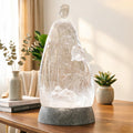 Nativity Snow Globe Holy Family Lighted Snowglobe Lantern with 6H Timer, Battery Operated Nativity Water Globe, White Nativity Scene Religious Decor Gift for Prayer Room, Church, Tabletop, Home Décor