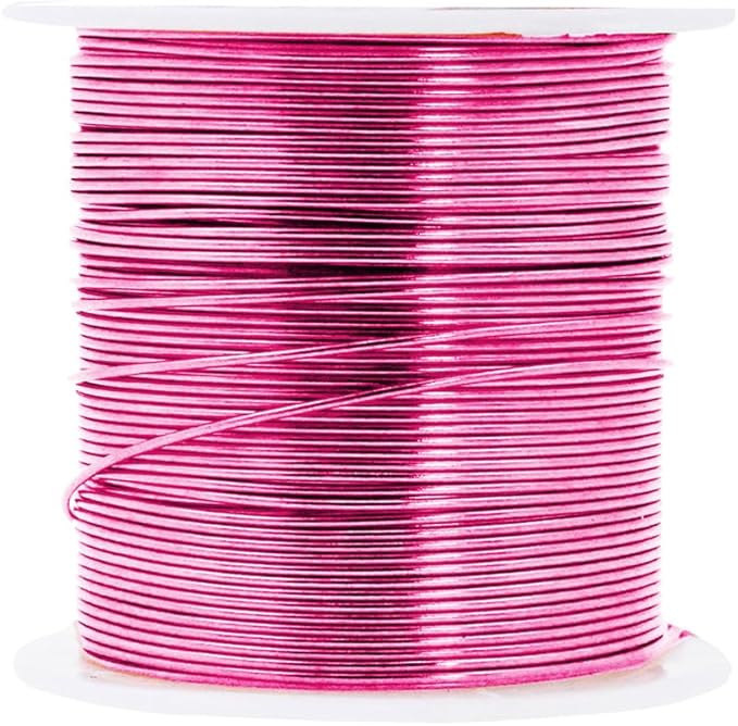 Mandala Crafts 20 Gauge Anodized Aluminum Craft Wire for Jewelry Making - 450 FT Colored Flexible Silver Copper Gold True Blue Purple Pink Wire - Bendable for Bonsai Armature Crafting Sculpting