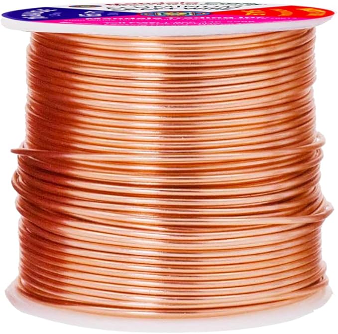 Mandala Crafts 16 Gauge Anodized Aluminum Craft Wire for Jewelry Making – 390 FT Colored Flexible Silver Copper Purple Gold Brown Red Wire - Bendable for Bonsai Armature Crafting Sculpting