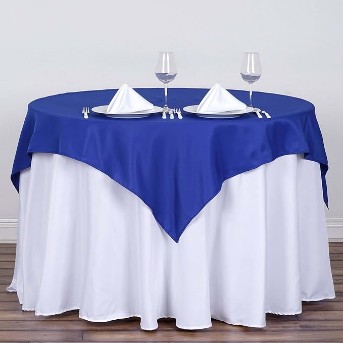 Efavormart 54x54 Royal Blue Wholesale Linens Seamless Polyester Square Linen Tablecloth for Wedding Banquet Party Restaurant