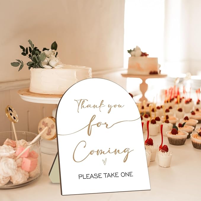 Thank You Sign for Guests, Bridal Shower Baby Shower Decoration Sign, Thank You for Coming Please Take One Sign, Wedding Shower Favors Sign, Birthday Party Decor Supplies, 9 * 11IN