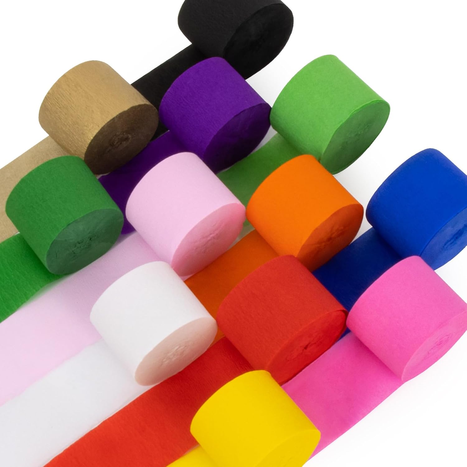 MAQIHAN Crepe Paper Streamers - 12 Rolls 984ft Rainbow Streamers Party Decorations, Birthday Party Streamers, Party Supplies for Colorful Party Wedding Baby Shower Halloween Christmas Decorations
