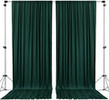 AK TRADING CO. 10 feet x 10 feet Black Polyester Backdrop Drapes Curtains Panels with Rod Pockets - Wedding Ceremony Party Home Window Decorations Hunter Green