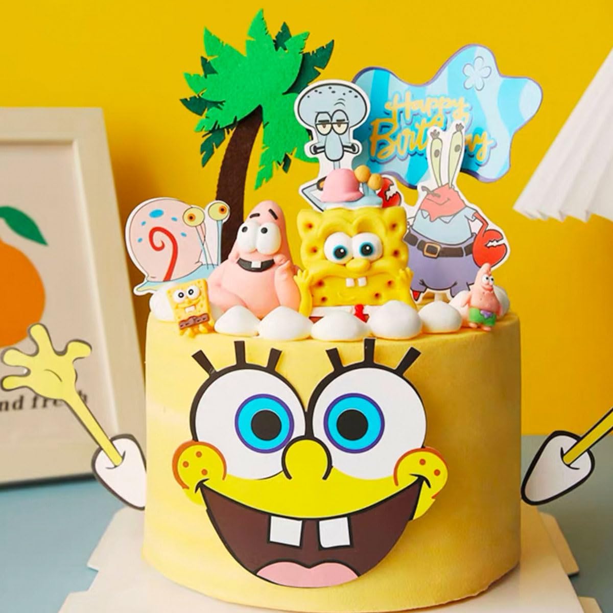 Movie Sponge Baby Garage kit Cake Ornament (Sponge Baby 8pcs)