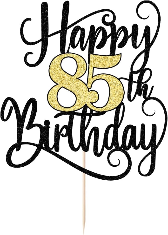 Happy 85th Birthday Cake Topper,85 Birthday Party Cake Decorations