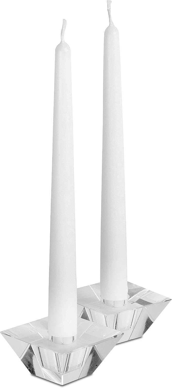 Hyoola 12 Pack Tall Taper Candles - 10 Inch White Dripless, Unscented Dinner Candle - Paraffin Wax with Cotton Wicks - 8 Hour Burn Time