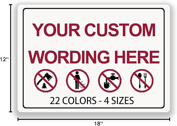 Custom Signs Outdoor Metal,Personalized Street Sign,Create Your Own Sign-Offices、Businesses、Workplaces Address Signs,Indoor and Outdoor Use