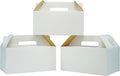 PandaPandaPPS 50 Pack White Gable Boxes (8.25"×5"×4") for Foods, Gifts and Party Favors, Goodie Gift Boxes Treat Boxes for Birthday Party, Wedding, Baby Shower