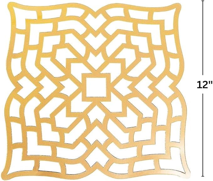 Gold FOIL CARDSTOCK PLACEMAT 24PC - Party Supplies - 24 Pieces