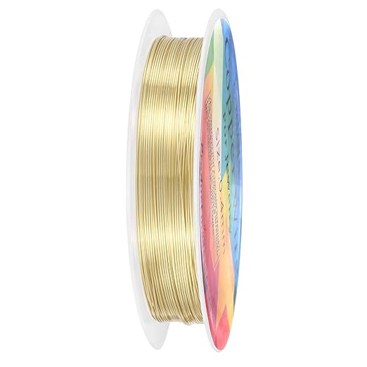 0.4 mm/26 Gauge Copper Wire for Jewelry Making, 30.2FT Copper Beading Craft Wire for Jewelry/Weaving/DIY Crafting/Planting, Color-Retaining [9.2M, Light Golden]