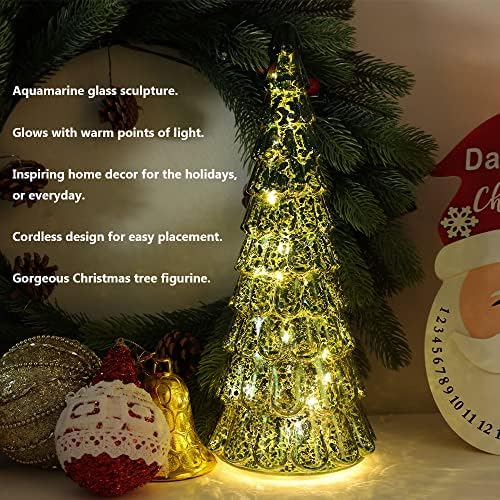 phitric christmas decorations indoor, 3 pcs sparkling glass, package contents