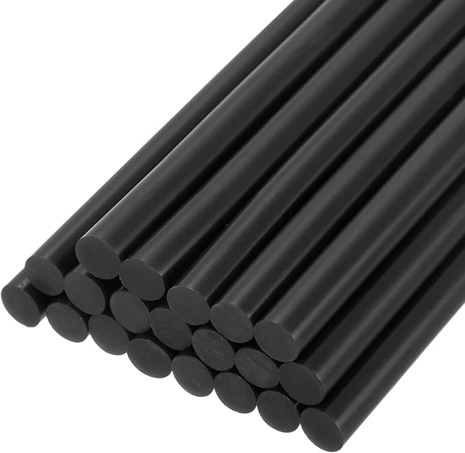 uxcell 20pcs Hot Glue Sticks for Glue Gun 7mm/0.27-inch x 4-inch Mini Hot Melt Adhesive Glue Stick Black