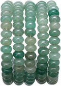Natural Green Aventurine Jade Stone Rondelle 5x8mm Loose Semi Gemstone Beads for Jewelry Making 38cm