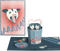 Lovepop Love Pop-Up Card for Her and Him - 3D Greeting Cards for Boys, Girls, Men, Women - Life Without You Is Trash Possums - 5" x 7" Card - Blank Notecard & Envelope Included
