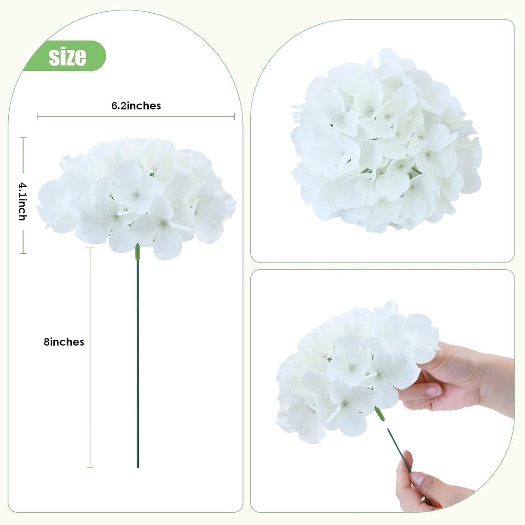 aviviho 65pcs white hydrangea artificial flowers bulk faux, package contents