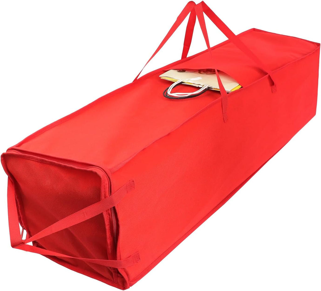 Demao Christmas Wrapping Paper Holder, Wrapping Paper Storage Bag for Christmas Rolls, Resistant 41 inch Organizer Storage Container, Stores up to 25 Standard Rolls