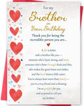 Brother Birthday Card, Happy Birthday Cards for Brother from Sister, Best Birthday Gifts Idea for Bro