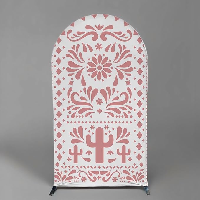Mexico Theme Arch Stand Covers Fiesta Wedding Party Elastic Fabric Background Birthday Baptismx Baby Shower Decor Props (120x220cm(W48''H86''),G-3740)