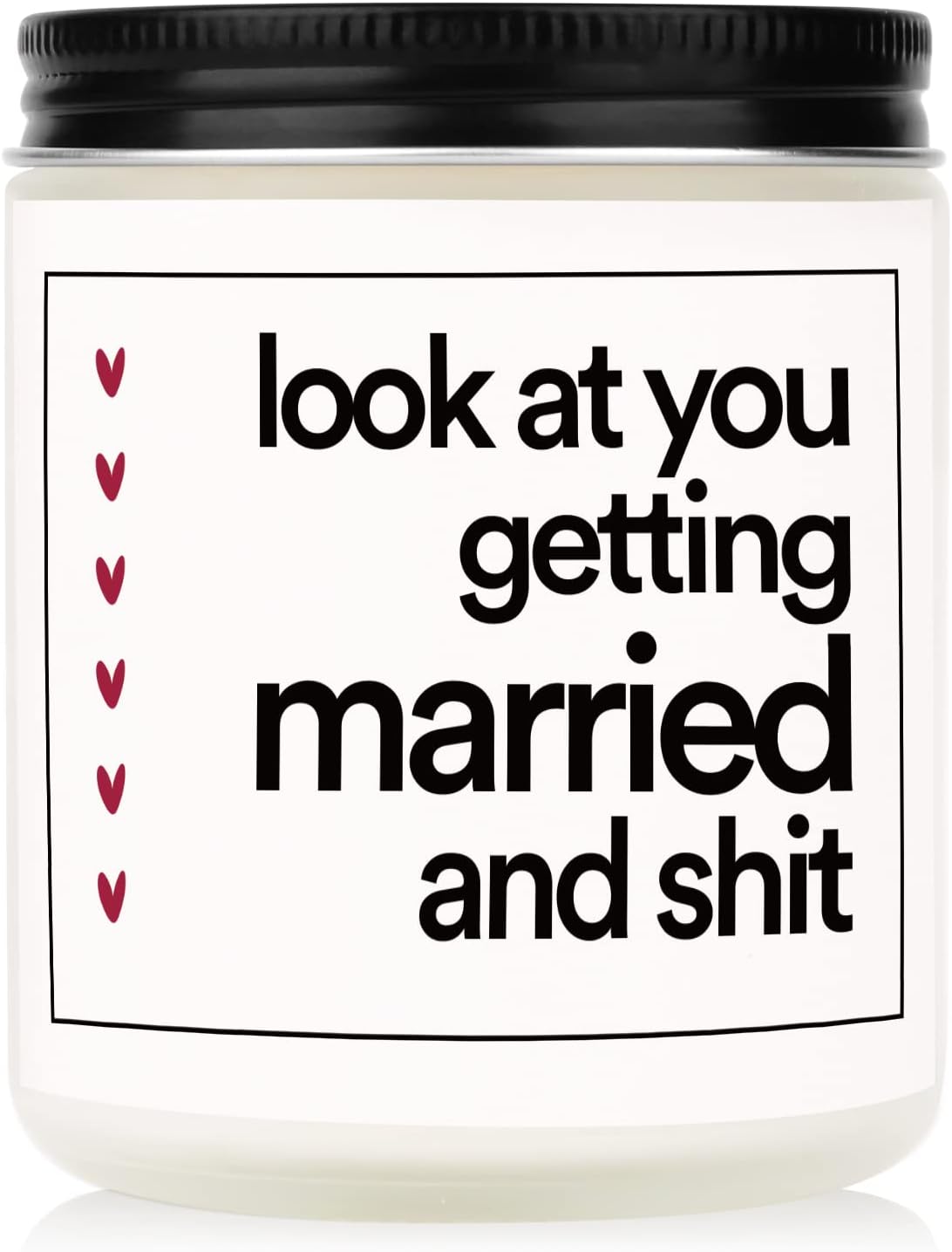 BaubleDazz Funny Wedding Gifts, Bachelorette & Bridal Shower Gift for Bride, 7oz Lavender Scented Soy Wax Candle, Bride to Be, Engagement Gifts for Couples