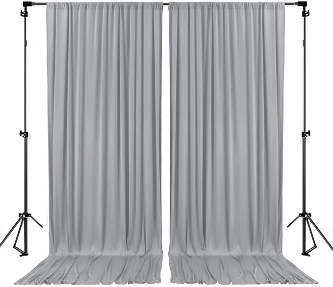 10 x 7 Feet New Dark Grey Backdrop Curtain for Partie, Background Curtains for Photoshoot, Birthday, Wedding, Halloween, Thanksgiving, Christmas, New Year Party Decorations 5Ft x 7Ft, 2 Panels