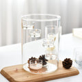 Glass Hurricane Candle Holder for Tea Light, Clear Cylinder Pillar Candle Holder for Table Centerpiece Decorations, Hurricane Glass Candle Holders for Dining Room Wedding Parties Home Decorations