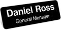 Magnetic Name Tag by My Sign Center - Black and White, Personalized, 1.5x3 Inches, Durable Engravable Impact Material, Made in The USA