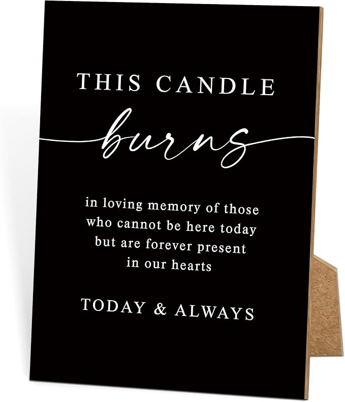 Funeral Sign, 8x11 Black Minimalist Style Loss of Loved One Memorial Sign, In Loving Memory Sign, Funeral Decorations, Wedding Table Decor, Memorial Gifts For Loss of Loved One, Bereavement Gifts -12
