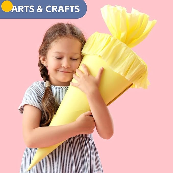 Yellow Wrapping Paper Craft Paper Kraft Paper Roll 15"x450", Bulletin Board Paper, Arts & Crafts, Gift Wrapping Packing Painting Drawing Paint Easel Poster Chart Decorative Paper, Kids Art Supplies